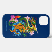 Green Chinese Dragon Koi Case-Mate iPhone Hülle (Rückseite (Horizontal))