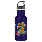 Green Chinese Dragon Koi Edelstahlflasche (Vorderseite)