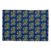 Green Chinese Dragon Koi Kissenbezug (Rückseite)