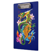 Green Chinese Dragon Koi Klemmbrett (Links)