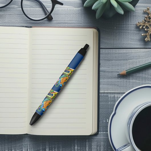 Green Chinese Dragon Koi Kugelschreiber