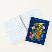 Green Chinese Dragon Koi Notizblock (Innenseite)