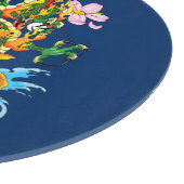 Green Chinese Dragon Koi Schneidebrett (Ecke)