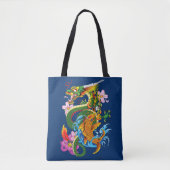 Green Chinese Dragon Koi Tasche (Vorderseite)
