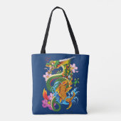 Green Chinese Dragon Koi Tasche (Rückseite)