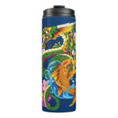 Green Chinese Dragon Koi Thermosbecher (Vorderseite)