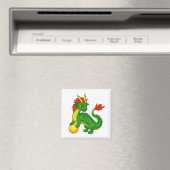 Green Chinese Dragon Magnet (In Situ (Geschirrspüler))