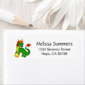 Green Chinese Dragon Return Address (Insitu)