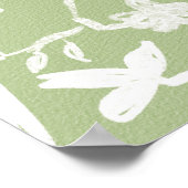 Green Chinoiserie 24x30 inch Poster (Ecke)