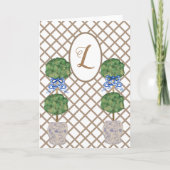 Green Chinoiserie Ginger Jar Jars Topiary Basket Karte (Vorderseite)