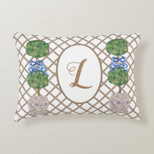 Green Chinoiserie Ginger Jar Jars Topiary Basket T Dekokissen