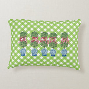 Green Chinoiserie Ginger Jars Jar Topiary Lumbar Dekokissen
