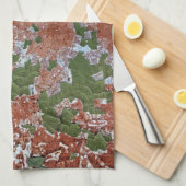 Green Chipping Paint Rusted Metal Muster Geschirrtuch (Viertel Falte)