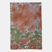 Green Chipping Paint Rusted Metal Muster Geschirrtuch (Vertikal)