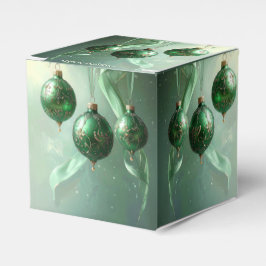 Green Christmas Ball Holiday Favor Box Geschenkschachtel