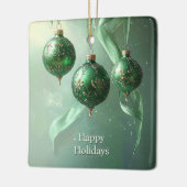 Green Christmas Ball Holiday Ornament (Links)