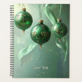 Green Christmas Ball Holiday Planner Planer (Vorderseite)