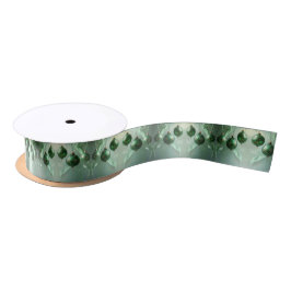 Green Christmas Ball Holiday Satin Satinband