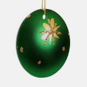 Green Christmas Ball Star Foto Ornament (Rechts)