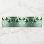 Green Christmas Ball Water Bottle Label Wasserflaschenetikett (Einzelnes Label)