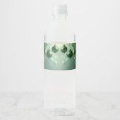 Green Christmas Ball Water Bottle Label Wasserflaschenetikett (Vorderseite)