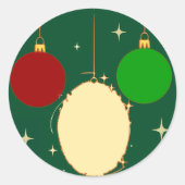 Green Christmas Bauble Sticker (Vorderseite)