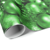 Green Christmas Baubles Geschenkpapier (Rolleneckpunkt)
