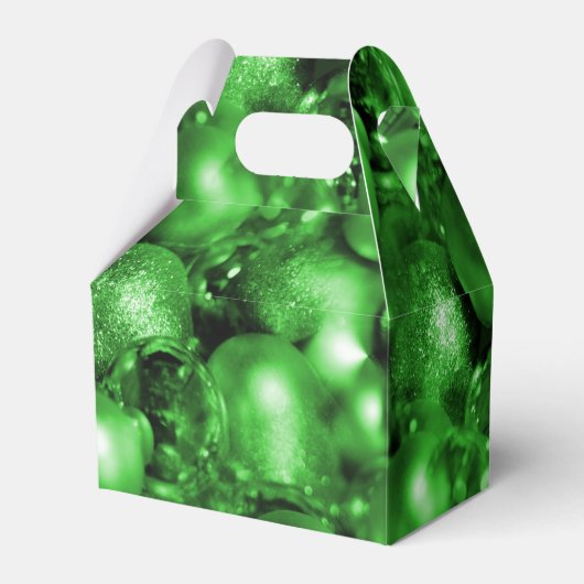 Green Christmas Baubles Geschenkschachtel (Vorderseite)