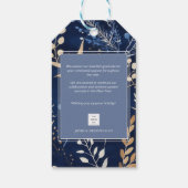 Green Christmas Botanical Modern Business Geschenkanhänger (Rückseite)