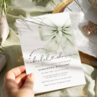 Green Christmas Bridal Dusche Einladung
