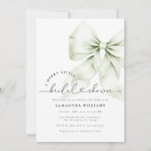 Green Christmas Bridal Dusche Einladung (Vorderseite)