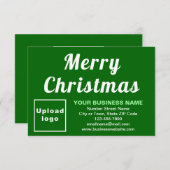 Green | Christmas | Business | Kleine Flachkarte (Vorne/Hinten)