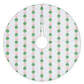 Green Christmas Candy Tree Skirt Fleece Weihnachtsbaumdecke (Vorderseite)