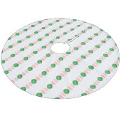 Green Christmas Candy Tree Skirt Fleece Weihnachtsbaumdecke (Schrägansicht)