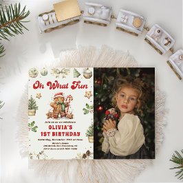 Green Christmas Cookie Geburtstagsparty Oh, was Sp Einladung