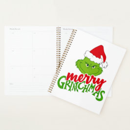 Green Christmas Creature with Winter Elements  Planer