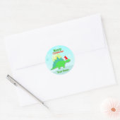 Green Christmas Dinosaurier Name Stickers (Umschlag)