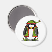 Green Christmas Elf Magnet (Vorderseite/Rückseite)