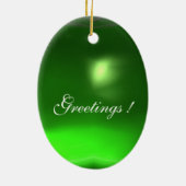 GREEN CHRISTMAS FAIRE MIT EMERALD GEMSTONE KERAMIK ORNAMENT (Hinten)
