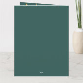 Green Christmas Foto Card | Moderner Urlaub Karte (Rückseite)