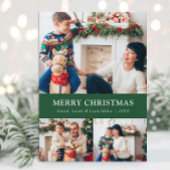 Green Christmas Foto Collage Weihnachtskarte Feiertagskarte