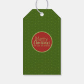 Green Christmas Foto Hinzufügen eines benutzerdefi Geschenkanhänger (Rückseite)