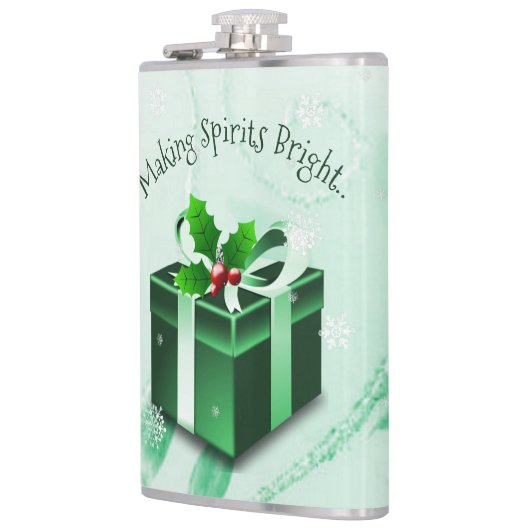 Green Christmas Geschenk Flask Flachmann (Links)