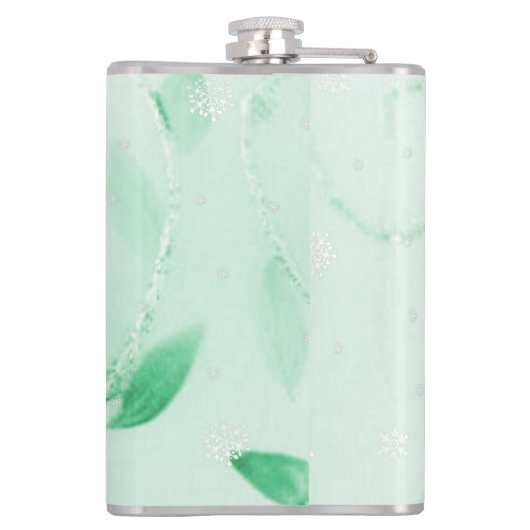 Green Christmas Geschenk Flask Flachmann (Rückseite)