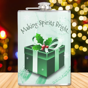 Green Christmas Geschenk Flask Flachmann