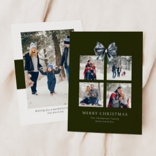 Green Christmas Geschenkboxen Collage mit Ribbon B Feiertagskarte