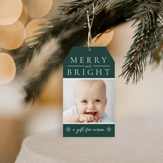 Green Christmas Gift Tag Geschenkanhänger