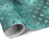 Green Christmas Glitzer Dots Geschenkpapier (Rolleneckpunkt)