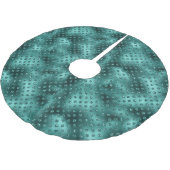 Green Christmas Glitzer Dots Polyester Weihnachtsbaumdecke (Schrägansicht)