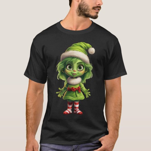 Green Christmas Gnome Unisex T-Shirt (Vorderseite)
